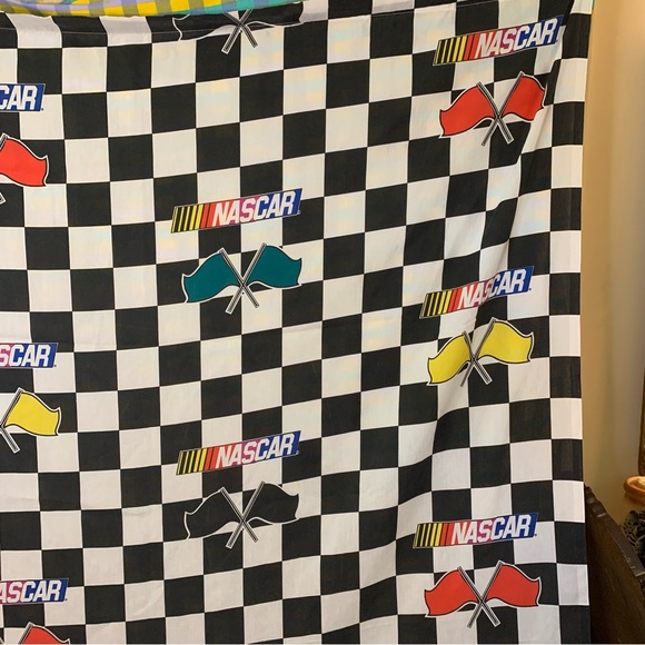Vintage Bedding Vintage Nascar Curtain Sheet Poshmark